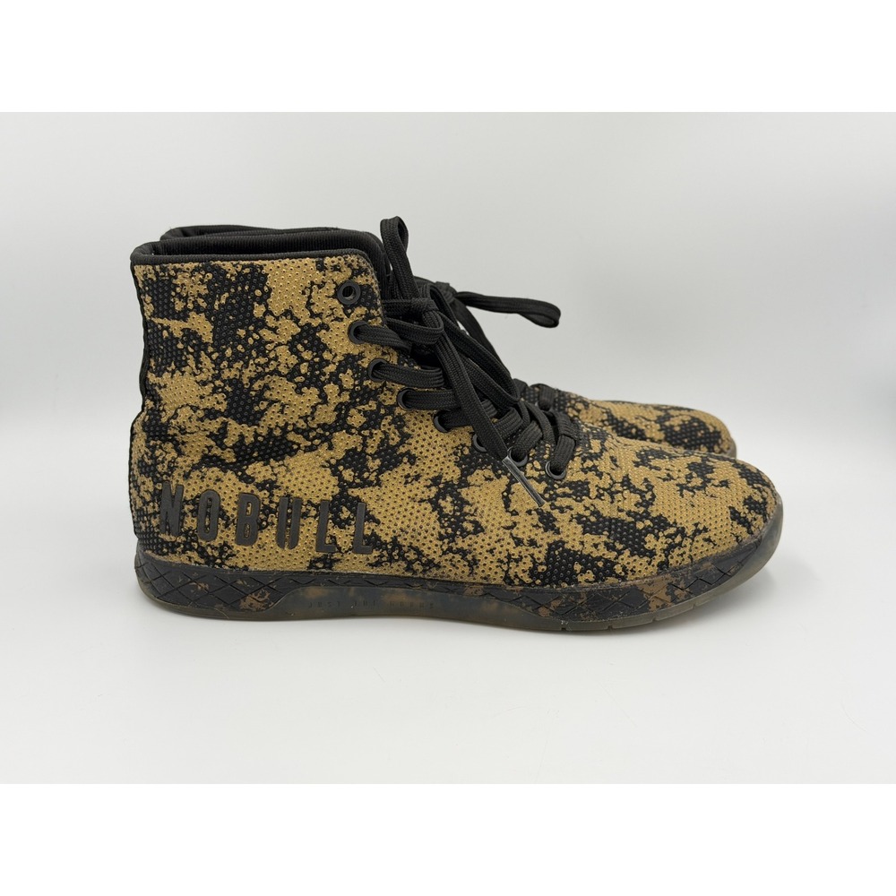 NOBULL High Top Trainer Mens 9.5 Gold Black Camo SuperFabric
